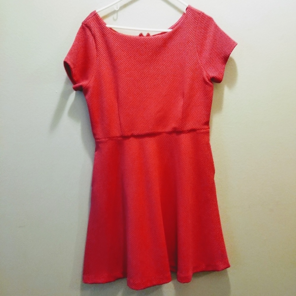 Banana Republic fit and flare Salmon/Coral dress